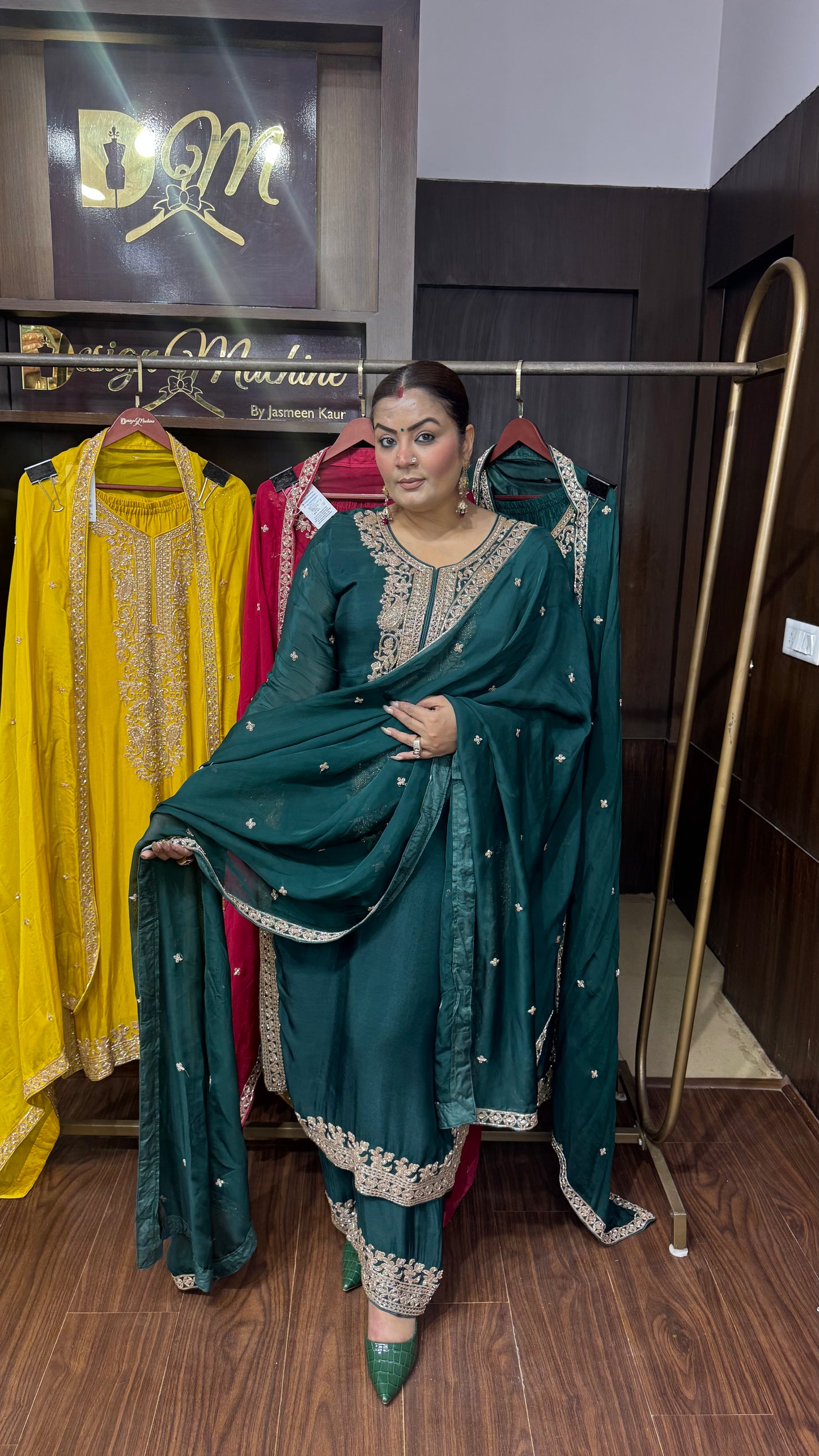 Rida Pure Chinnon Fabric Suit