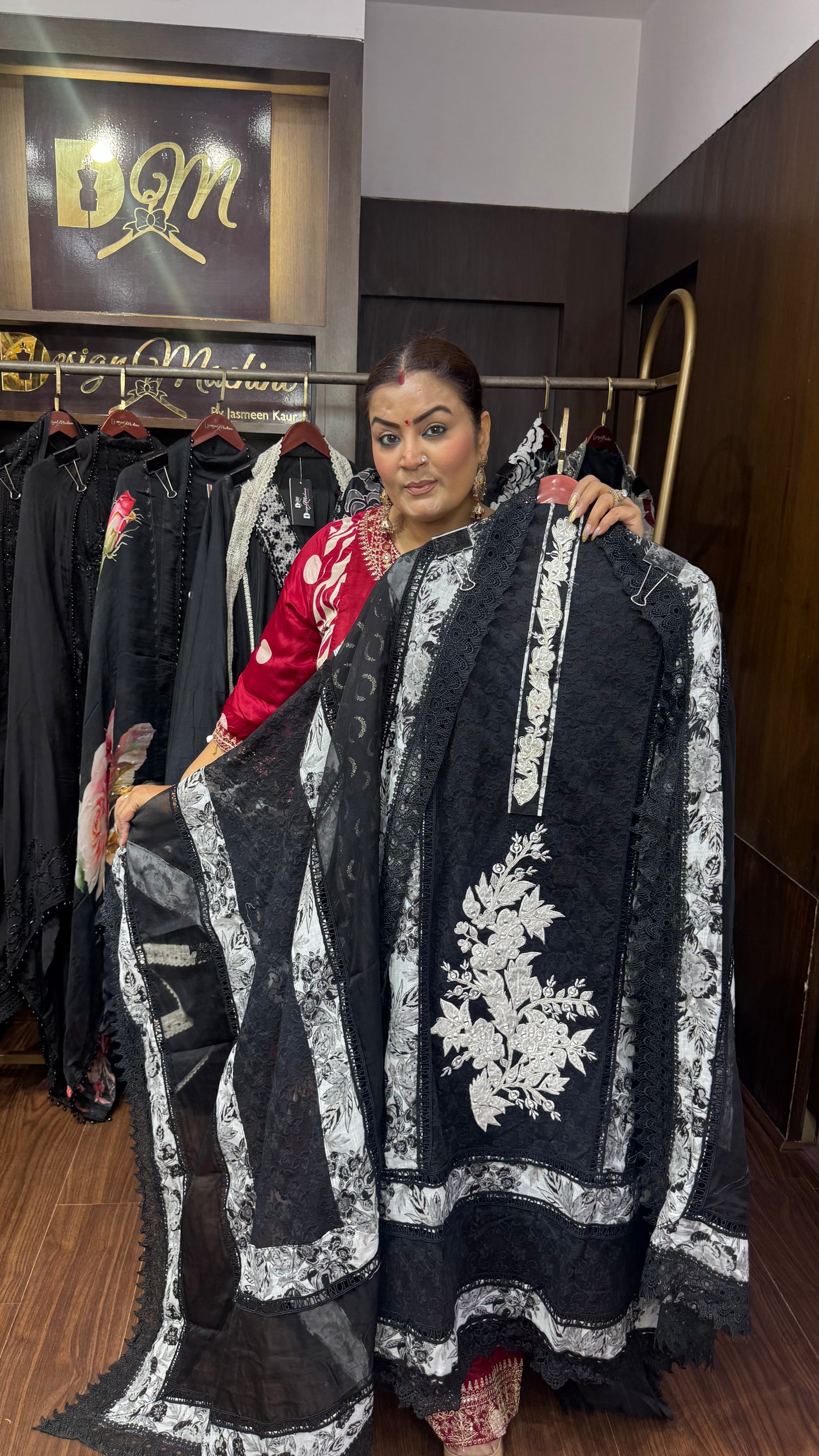 Anaya Pure Crepe Unstitched Suit