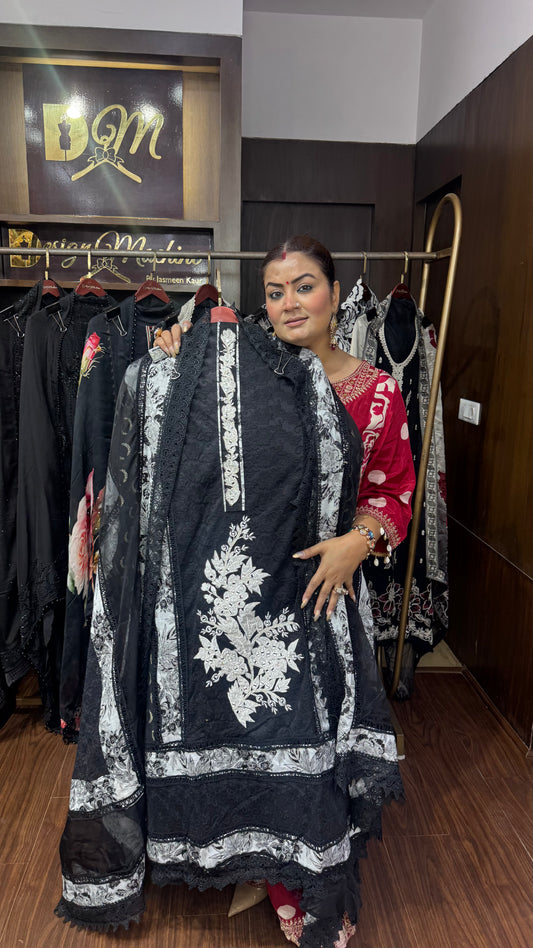 Anaya Pure Crepe Unstitched Suit