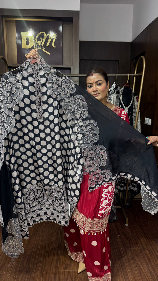 Ishita Organza Silk Unstitched Suit