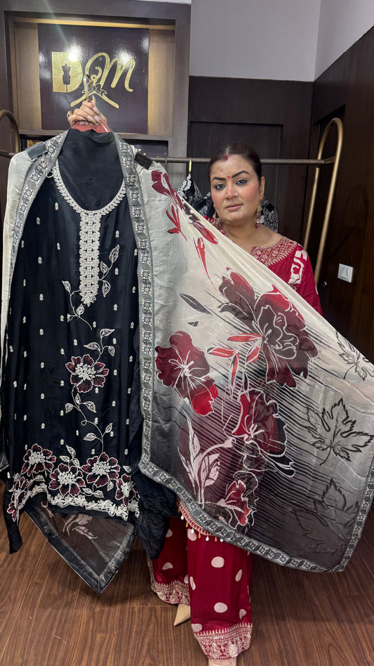 Ruhani Chikankari Unstitched Suit