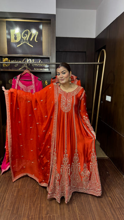 Radhika Pure Chinnon (Anarkali Suit)