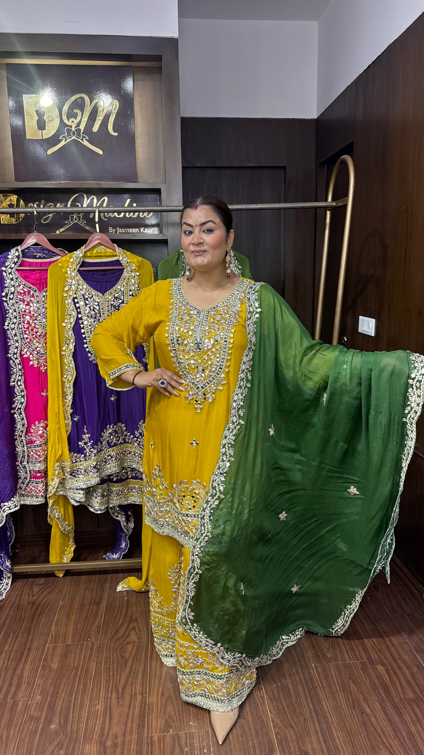 Ridha Pure Chinnon (Sharara Suit)