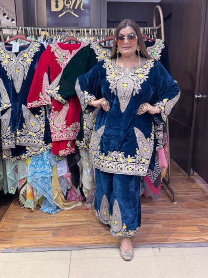 Gulnaar Velvet Cord-Set