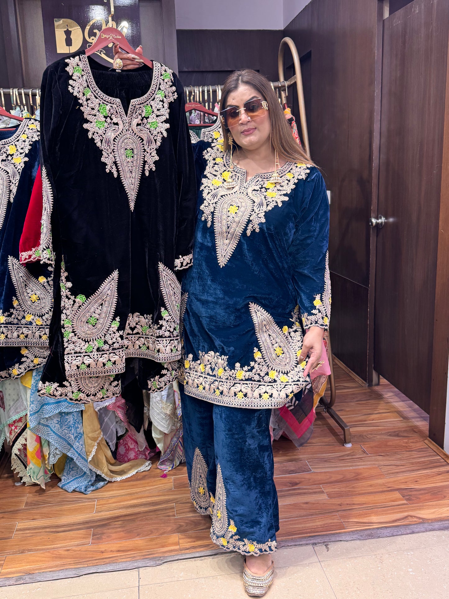 Gulnaar Velvet Cord-Set