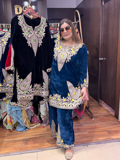 Gulnaar Velvet Cord-Set