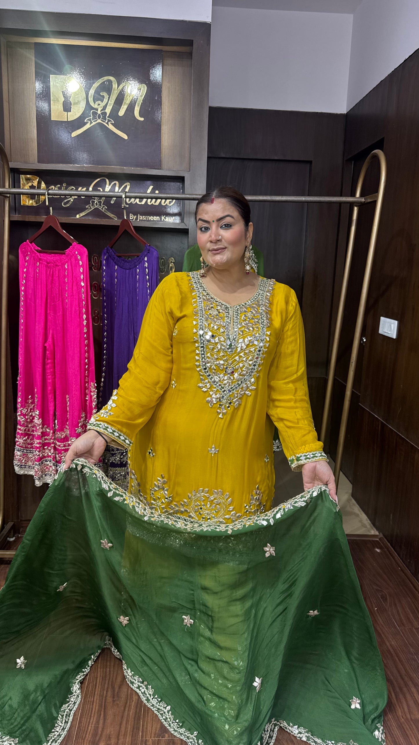 Ridha Pure Chinnon (Sharara Suit)