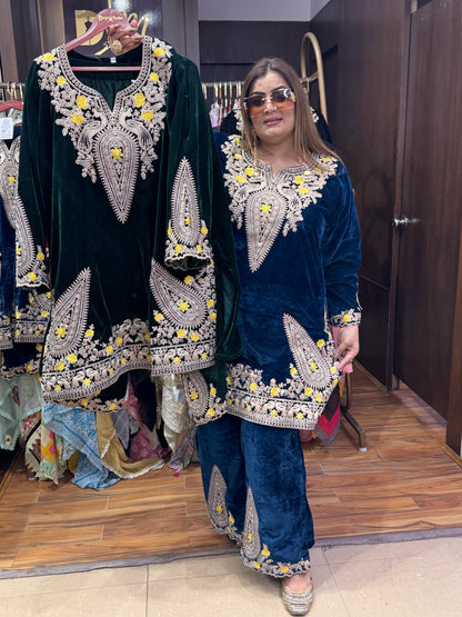 Gulnaar Velvet Cord-Set