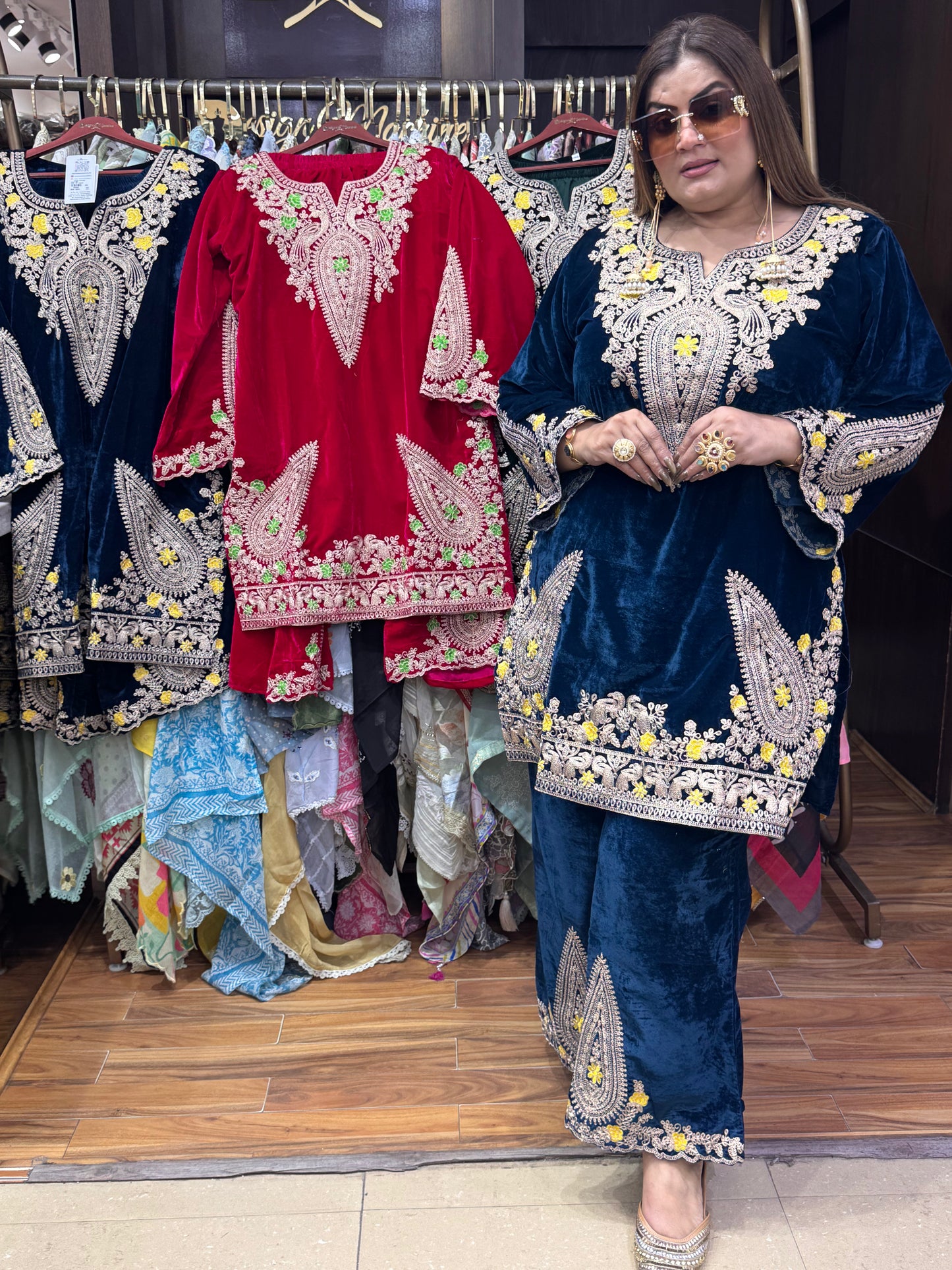 Gulnaar Velvet Cord-Set