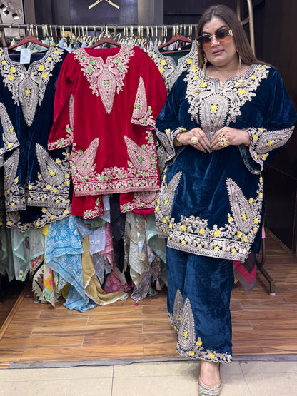 Gulnaar Velvet Cord-Set