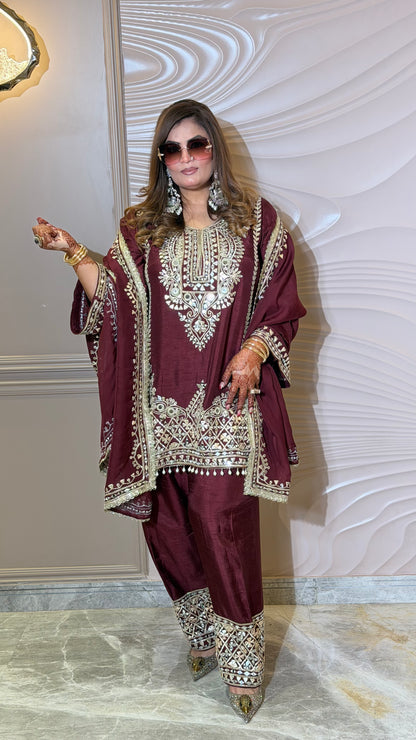 Zareen Pure Raw Silk Farshi Salwar Suit