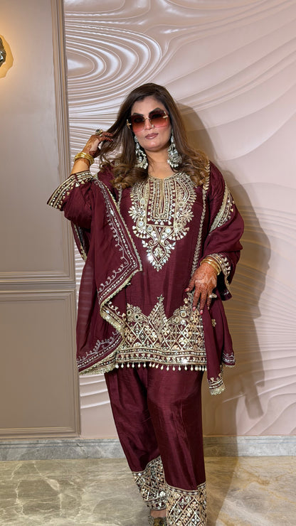 Zareen Pure Raw Silk Farshi Salwar Suit