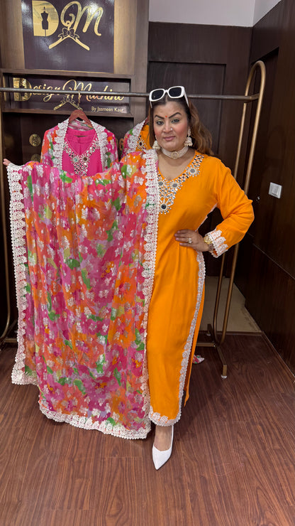 Averza (Georgette Crepe Fabric Suit)