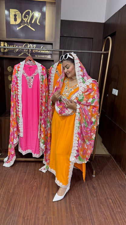 Averza (Georgette Crepe Fabric Suit)