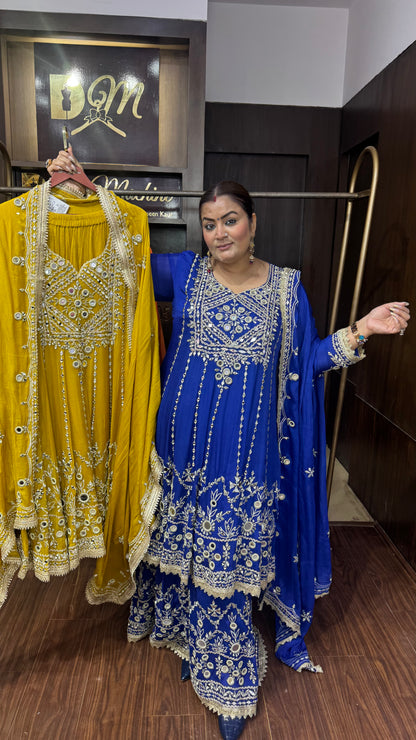 Anshika (Pure Chinnon Anarkali Suit)
