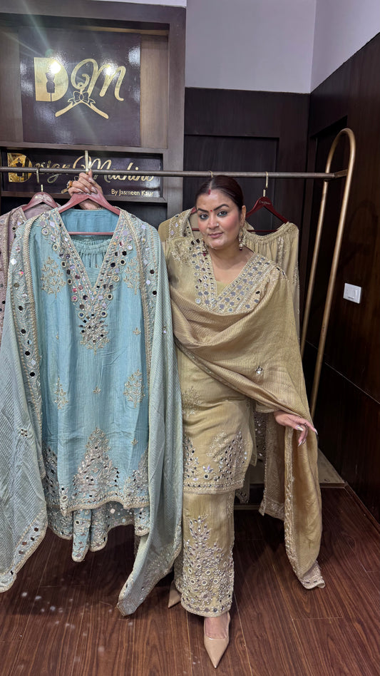 Hrida Glass Tissue (Sharara Suit)