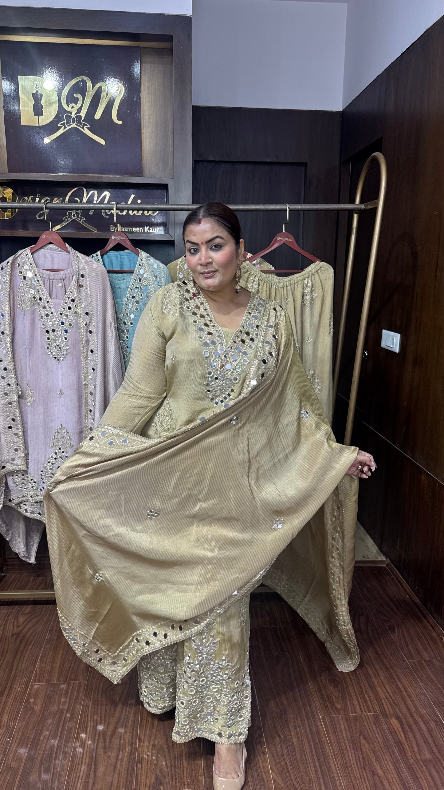 Hrida Glass Tissue (Sharara Suit)