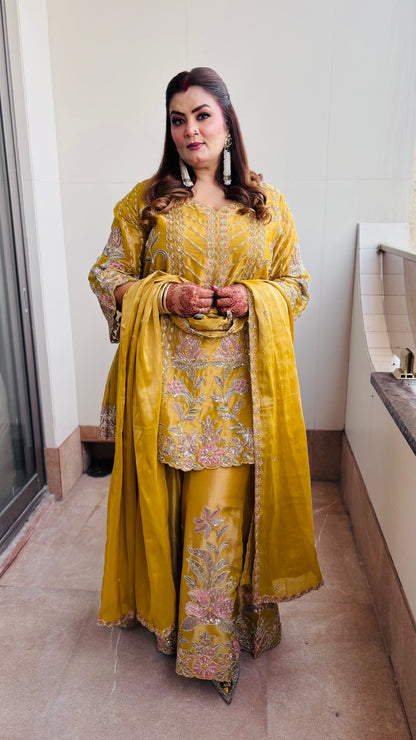 Zarielle Glass Tissue Sharara Suit