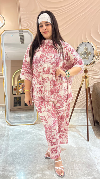 Aavya (Lion Print Magic Fabric Cordset)
