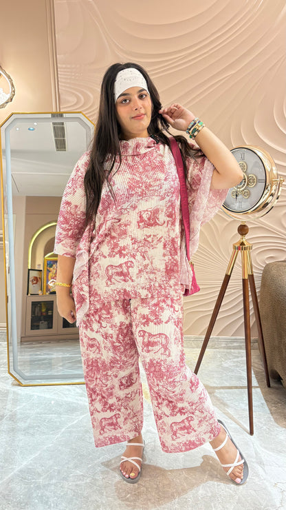 Aavya (Lion Print Magic Fabric Cordset)