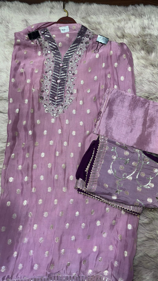 Krisha Chanderi Silk (Unstitch Suit)