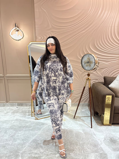 Aavya (Lion Print Magic Fabric Cordset)