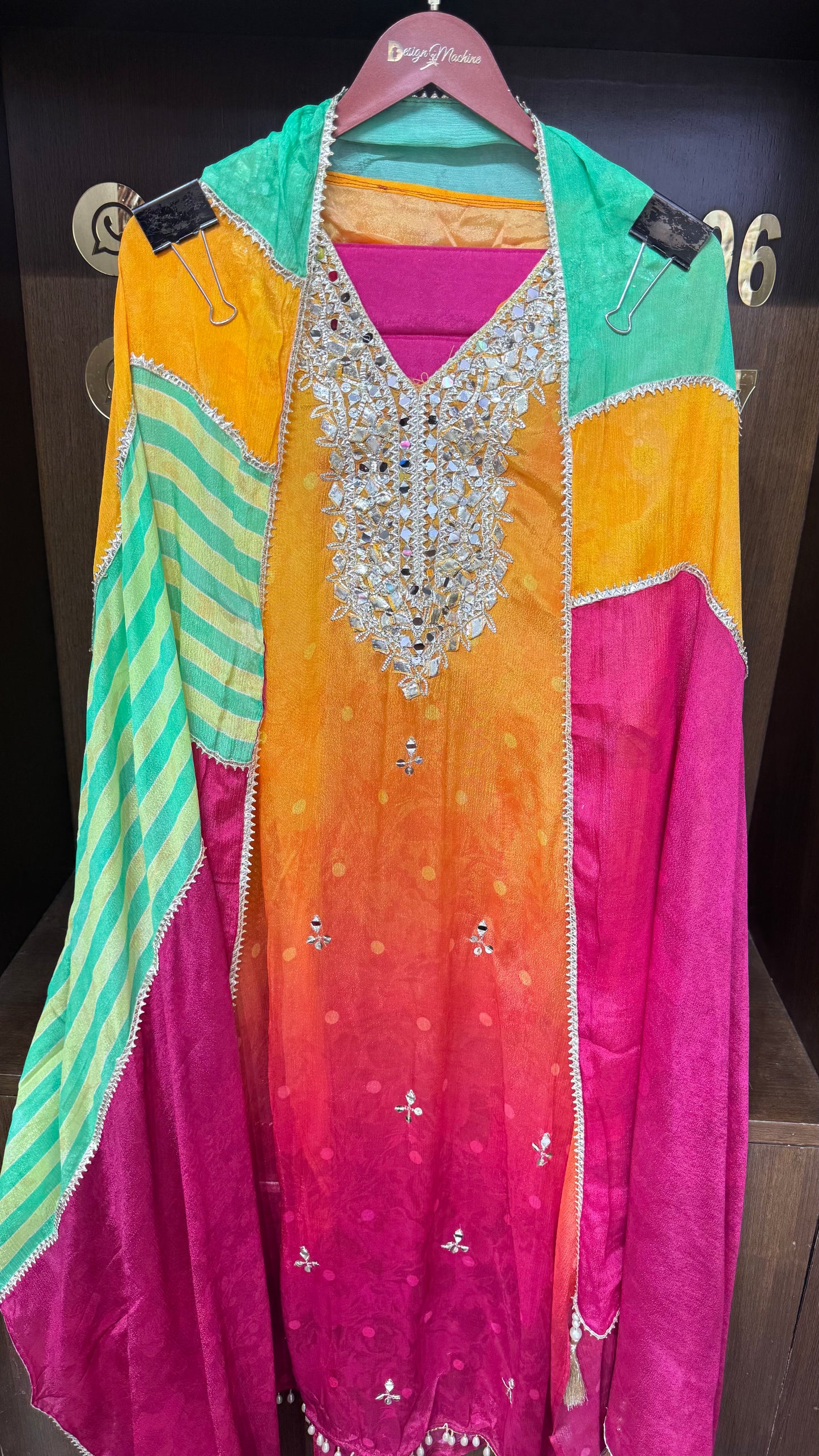 Tisha (Silk Crepe Unstitch Suit)