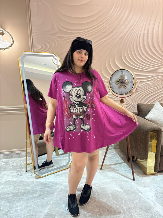 Zivah (Premium Cotton Fabric Mickey and Minnie Dress)