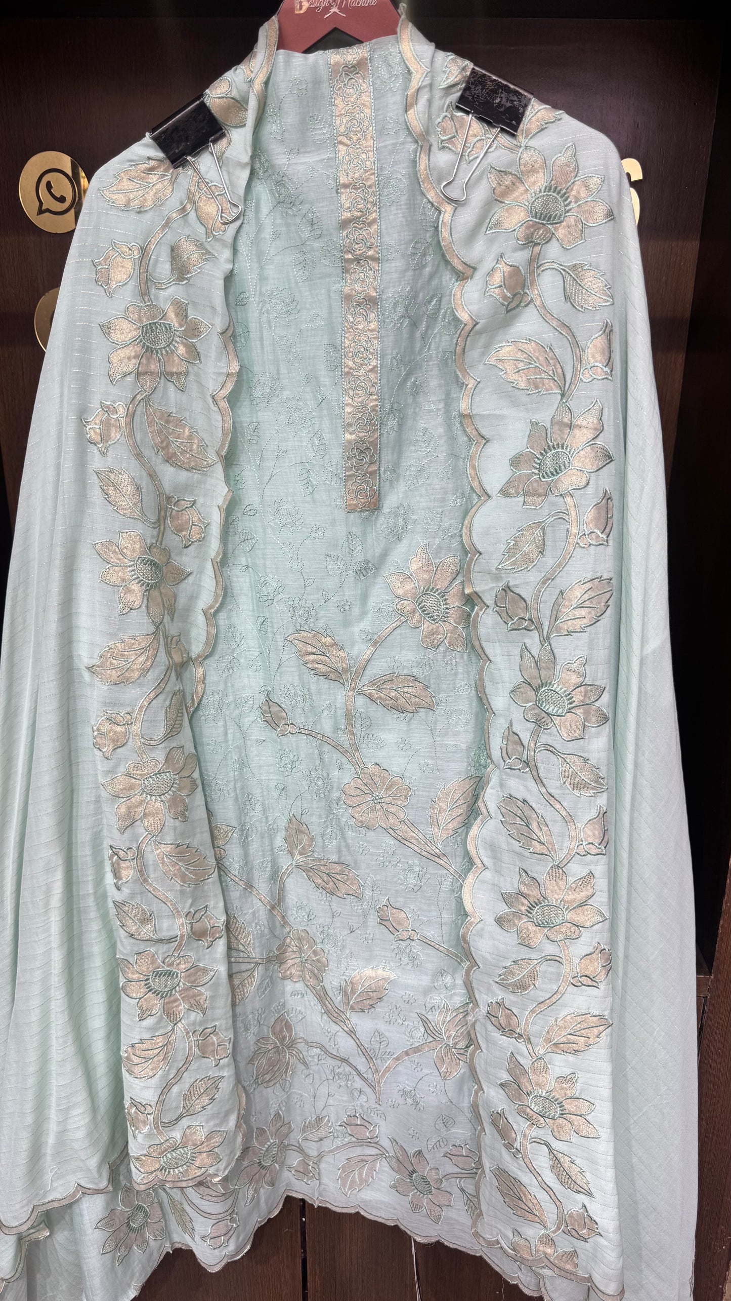 Zareen Cotton Applique Work (Unstitch Suit)