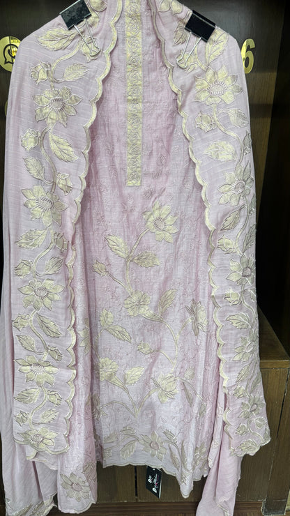 Zareen Cotton Applique Work (Unstitch Suit)