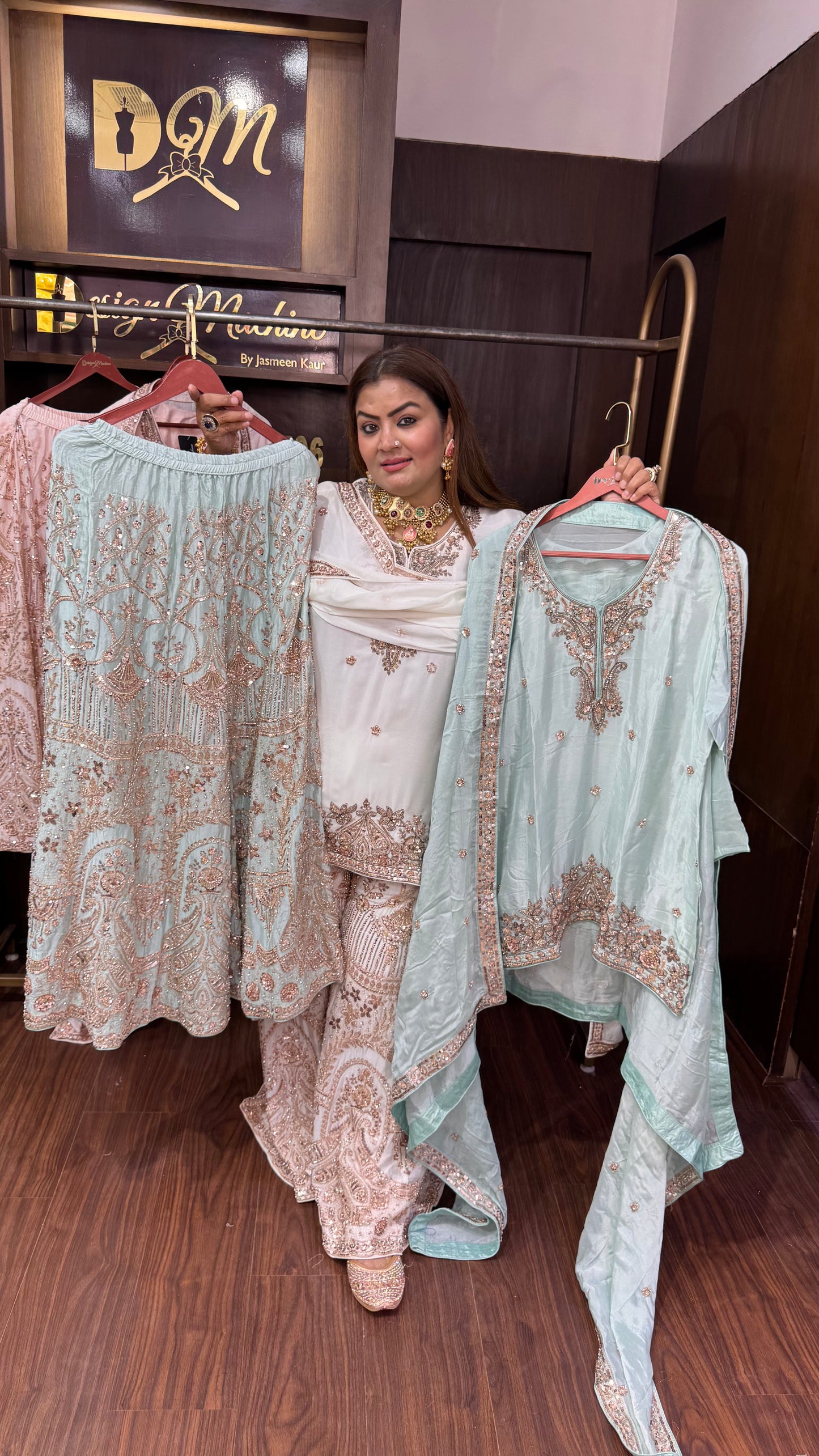 Zemora (Pure Chinnon Crepe Sharara Suit)