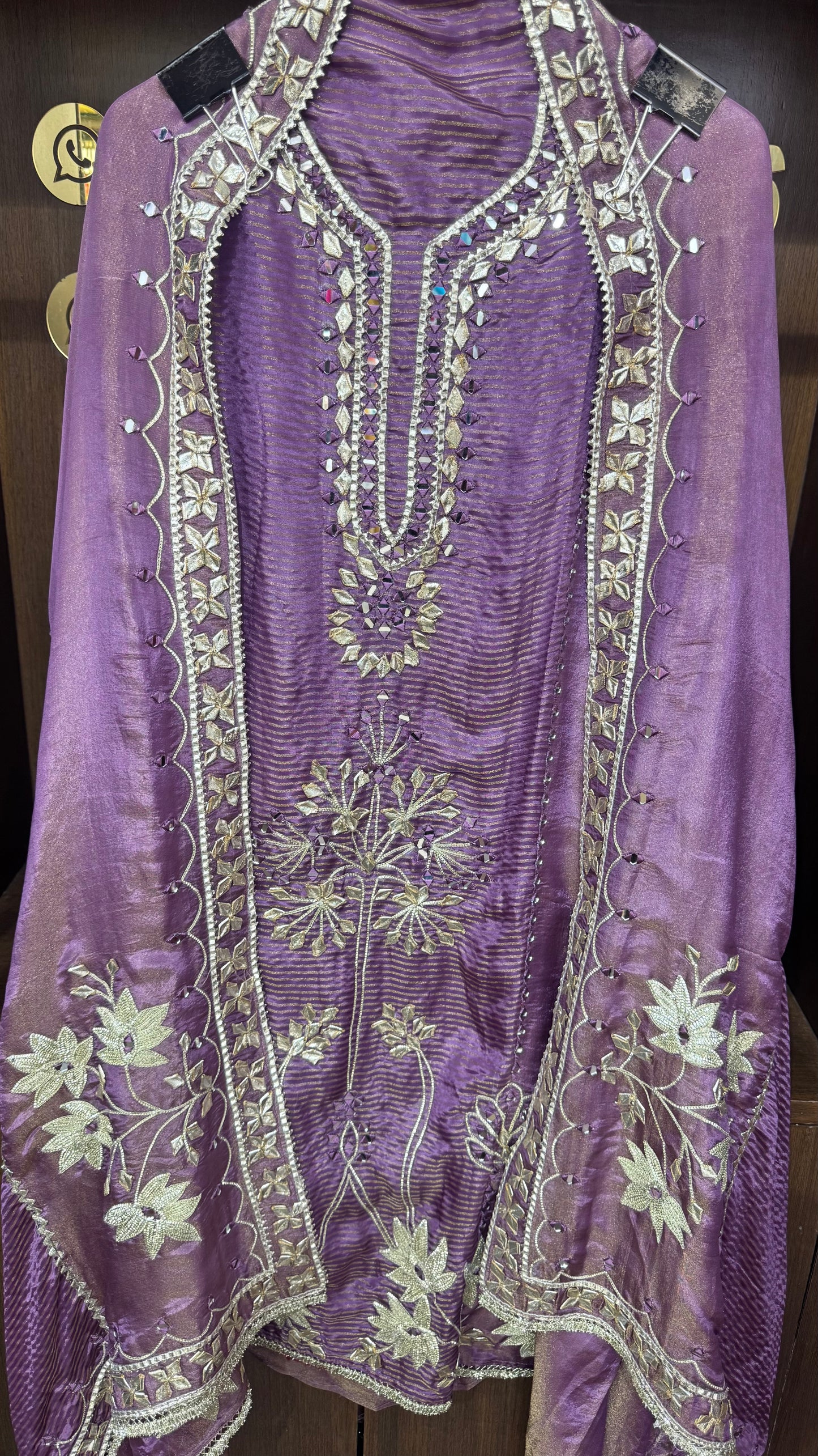 Aafreen (Shimmer Tissue Unstitch Suit)