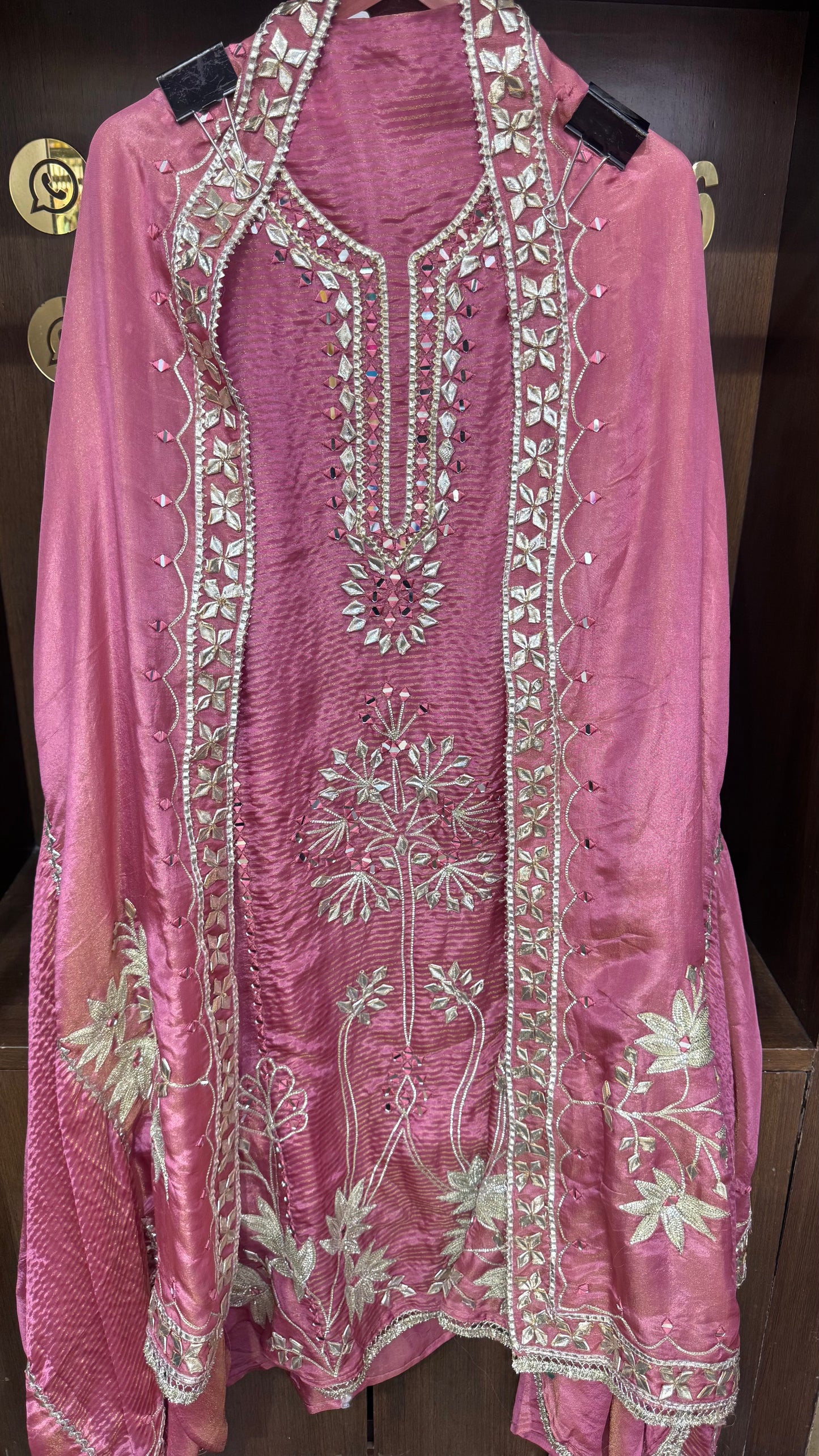 Aafreen (Shimmer Tissue Unstitch Suit)