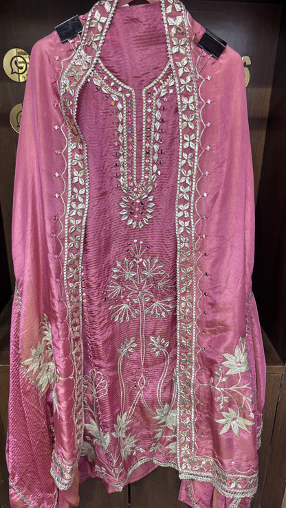 Aafreen (Shimmer Tissue Unstitch Suit)