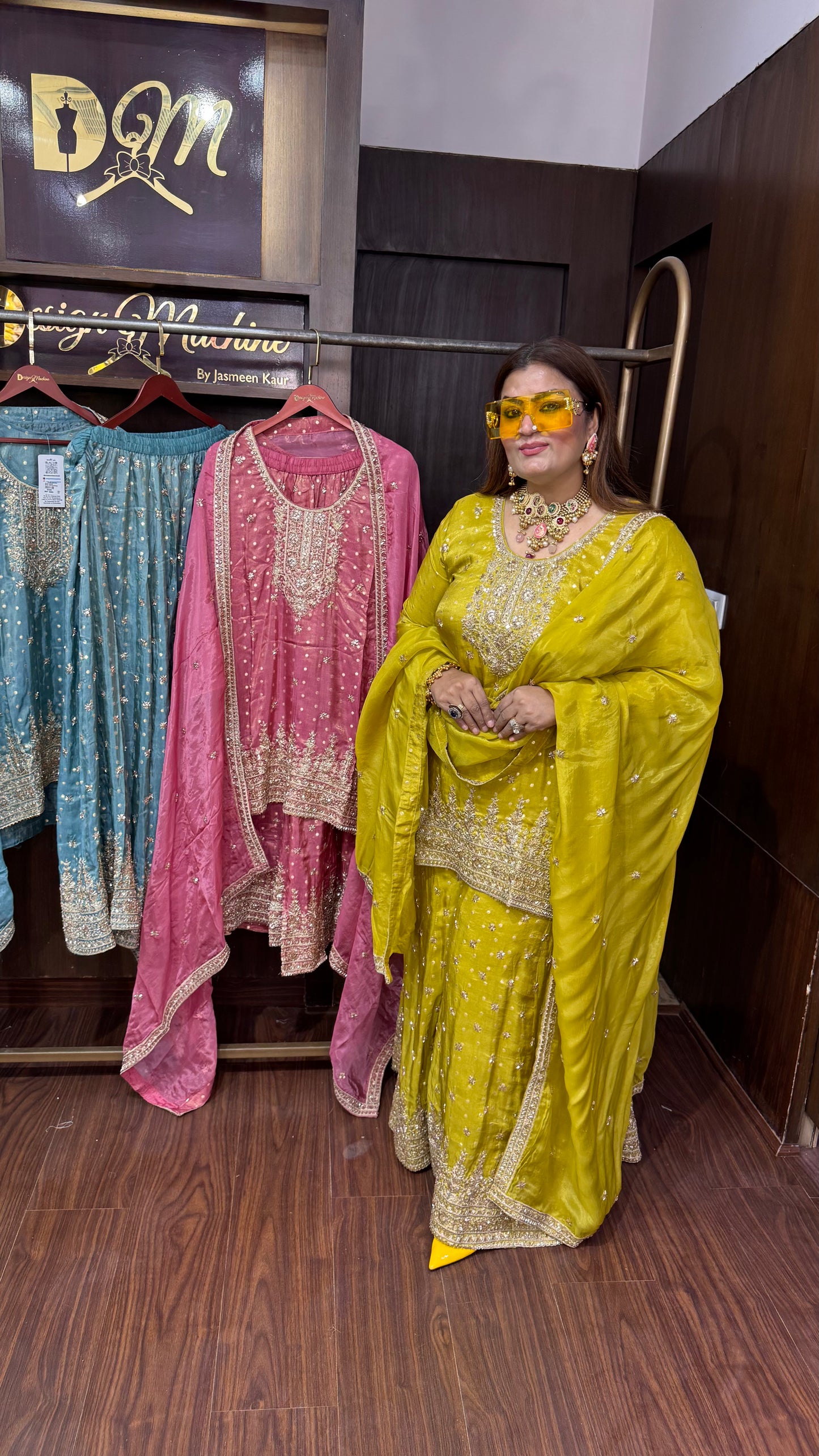 Velina (Pure Shimmer Tissue Sharara Suit)