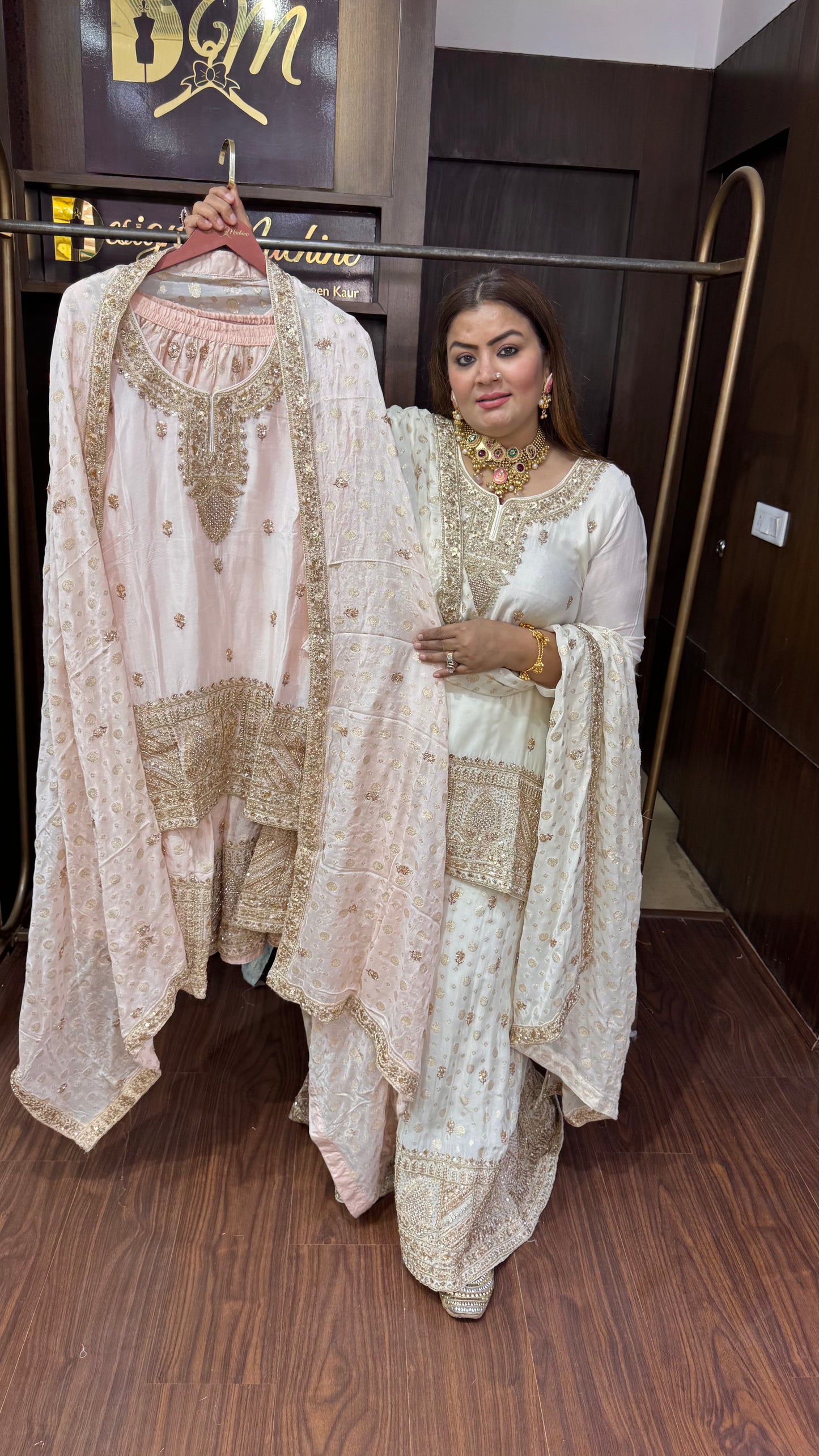 Meraya (Pure Chinnon Crepe Sharara Suit)