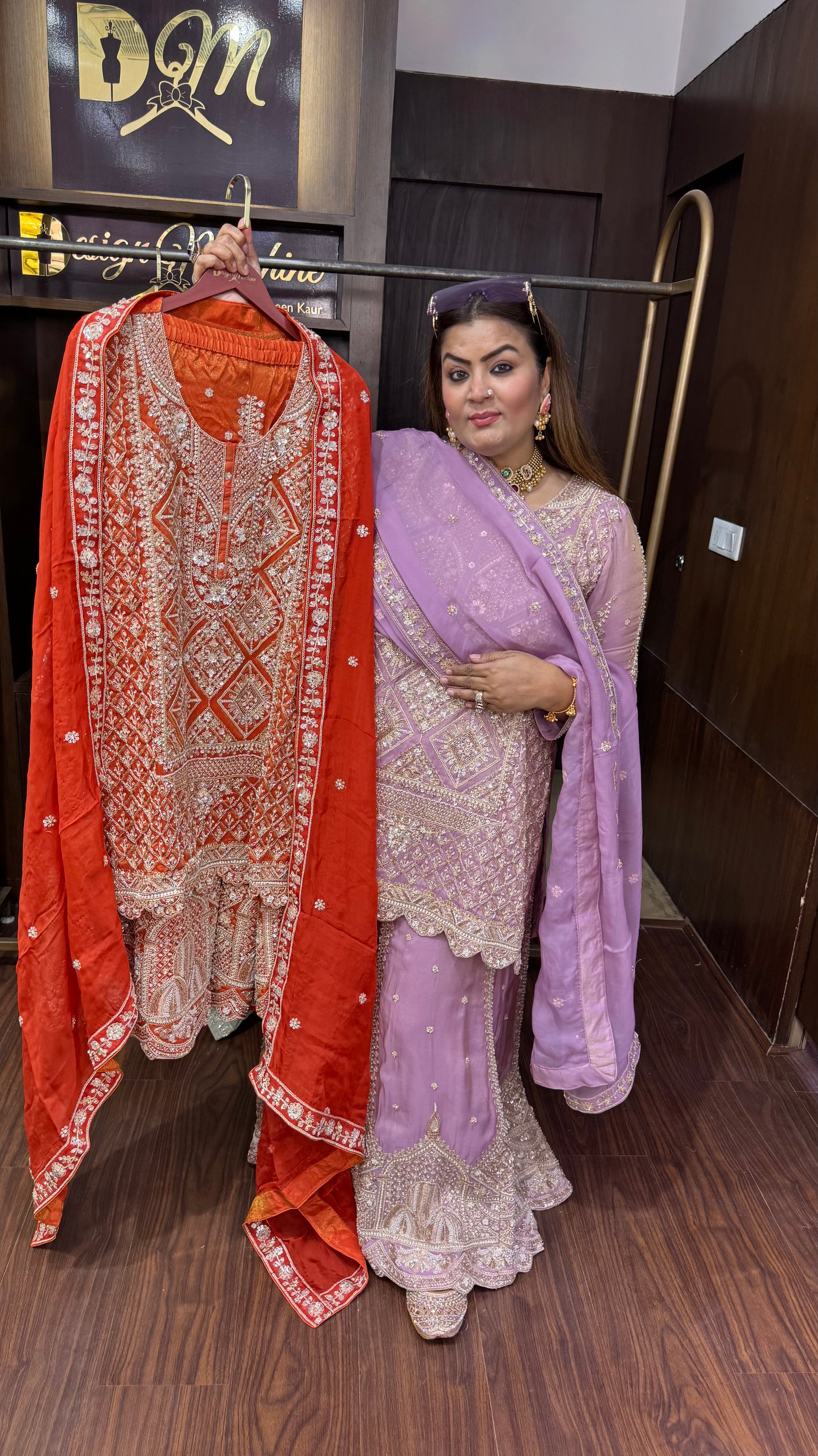 Veloura (Pure chinnon Crepe Sharara Suit)