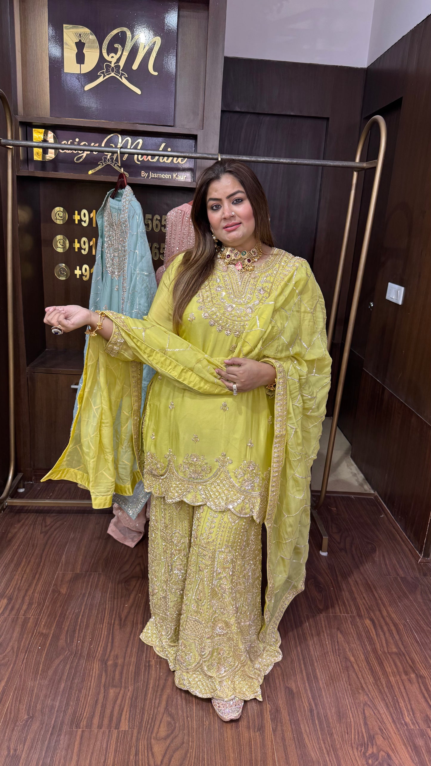 Virezza (Pure Chinnon Crepe Sharara Suit)
