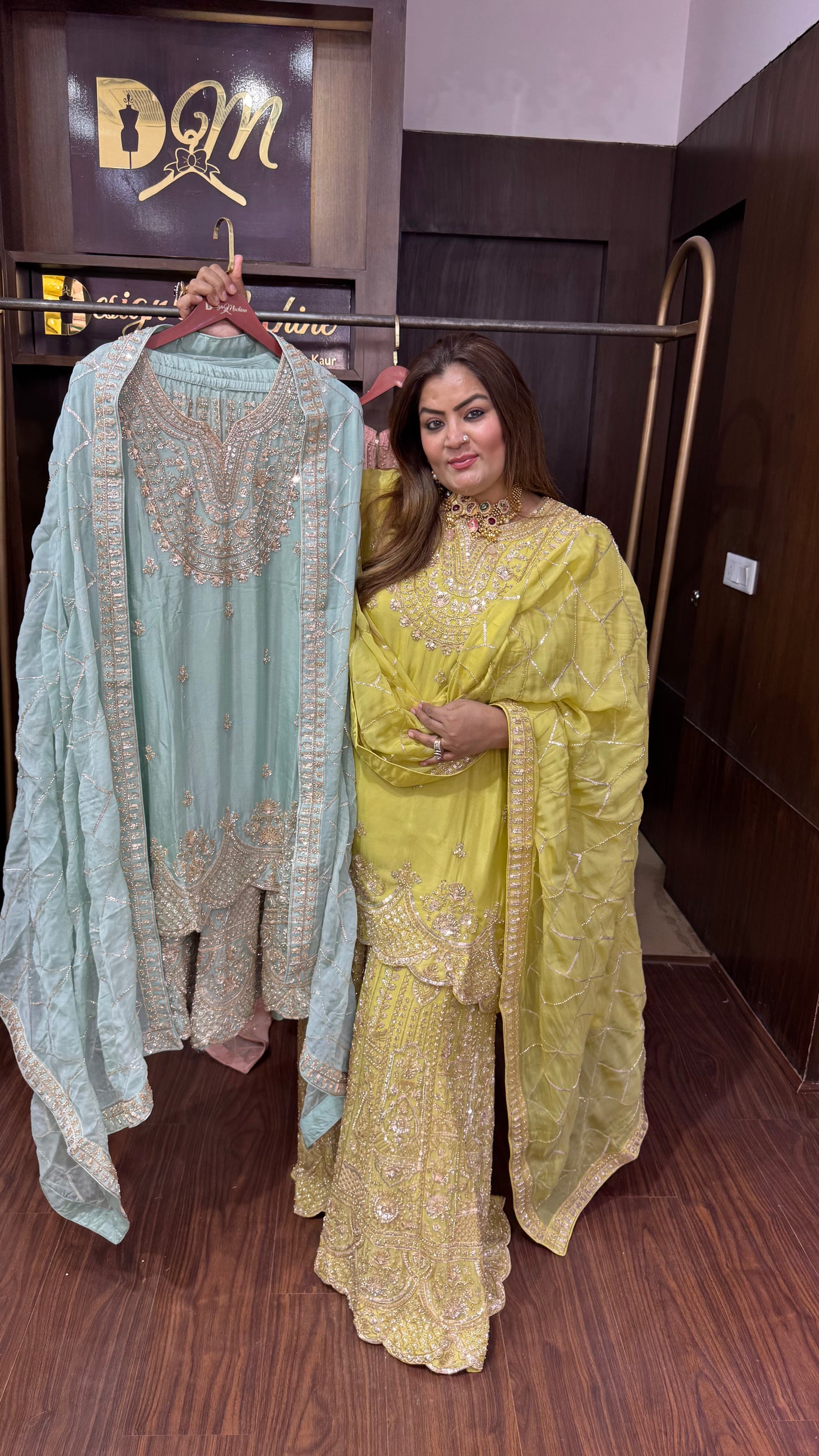 Virezza (Pure Chinnon Crepe Sharara Suit)