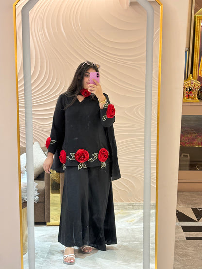 Beautiful Pure Cotton Rose Suit