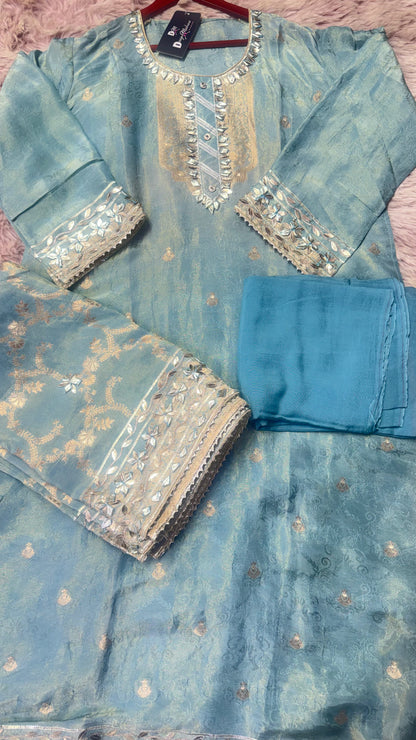 Banarasi Silk Unstitched Suit