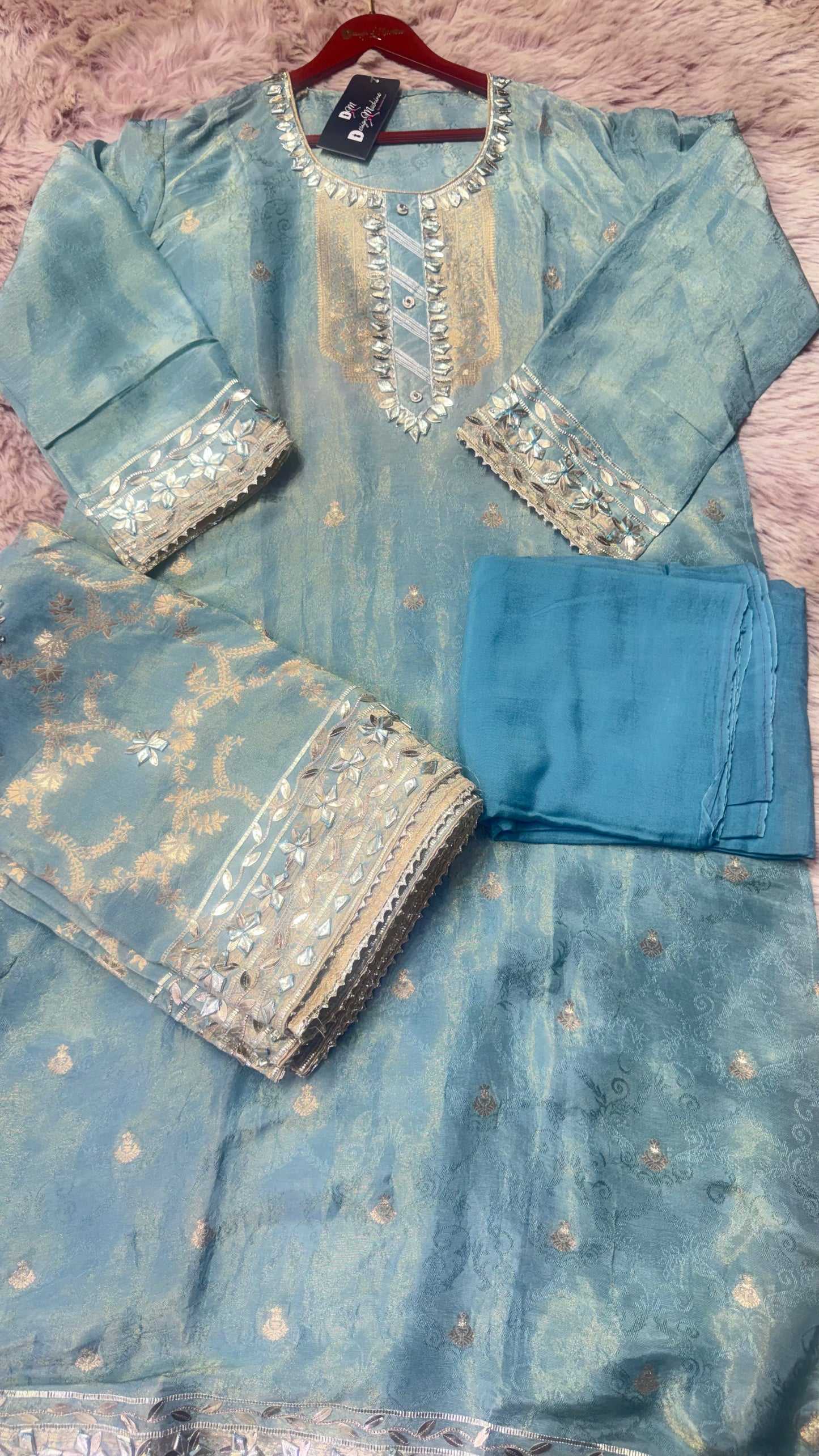 Banarasi Silk Unstitched Suit
