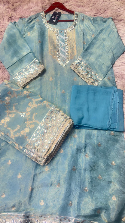 Banarasi Silk Unstitched Suit
