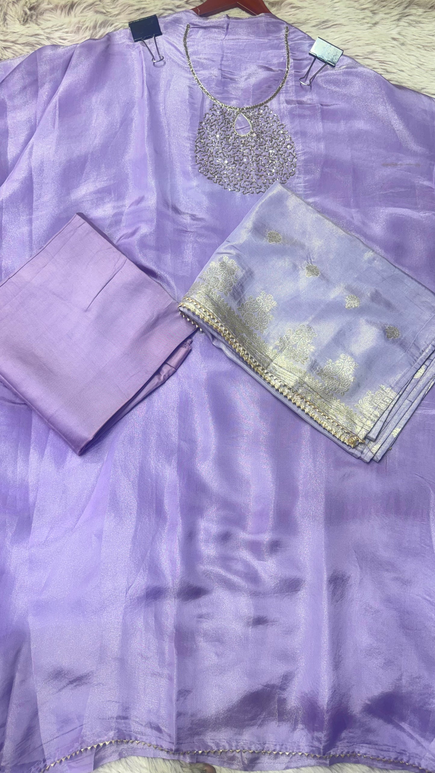 Glass Tissue Unstitched Suit