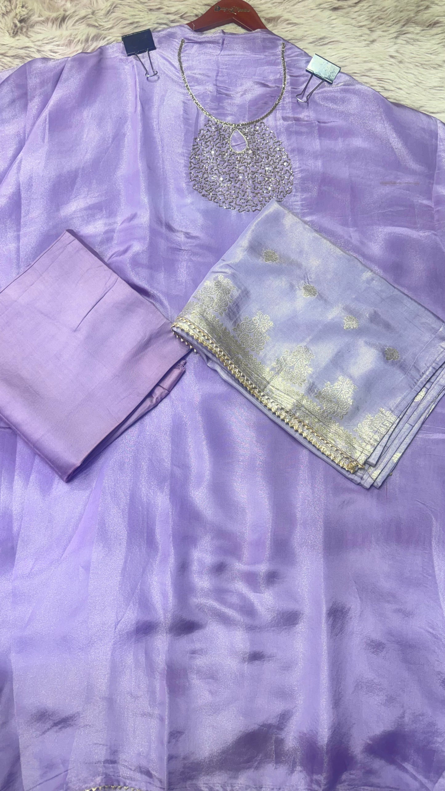 Glass Tissue Unstitched Suit