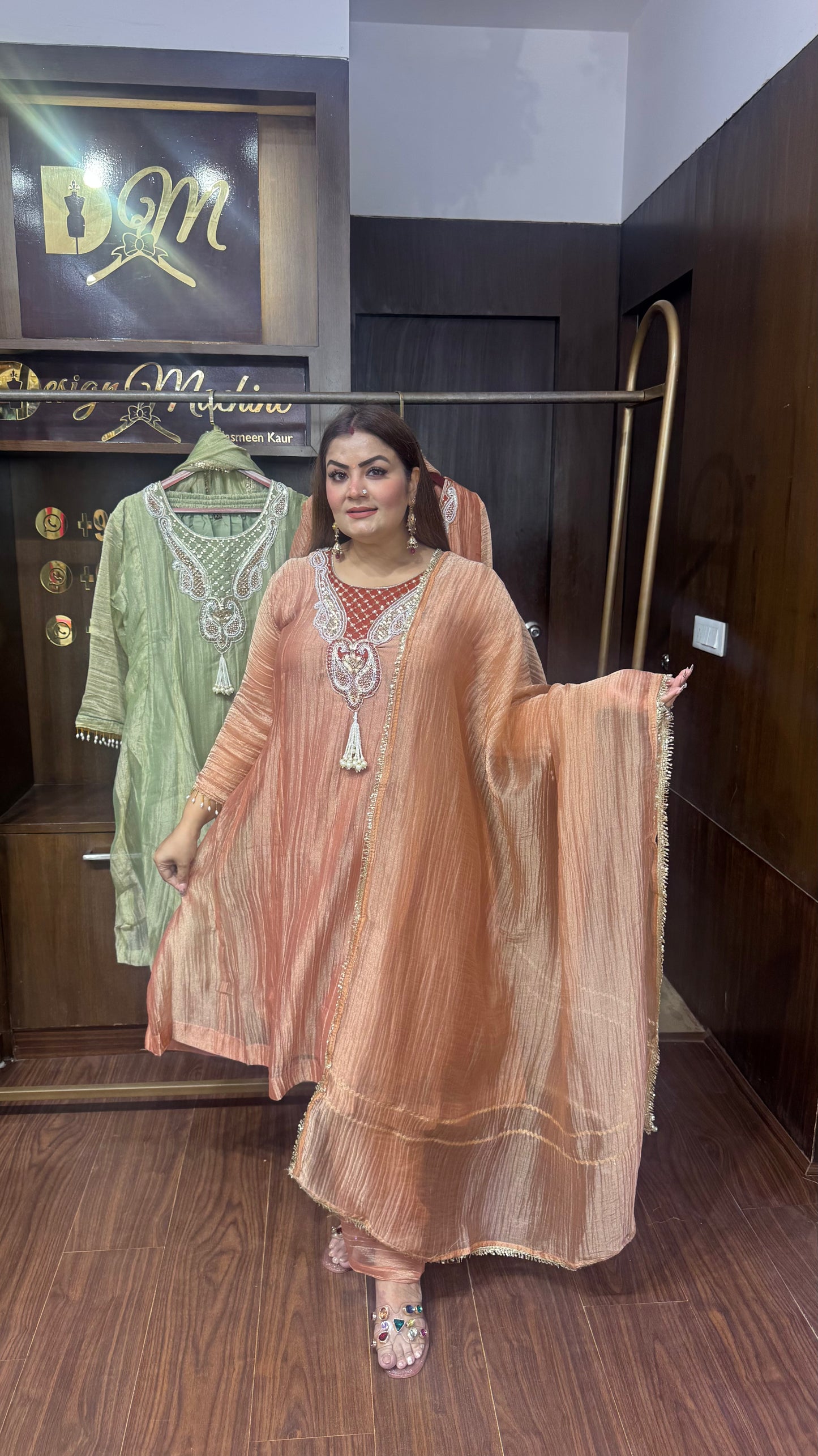 Gurlin (Glass Tissue Fabric Anarkali Suit)