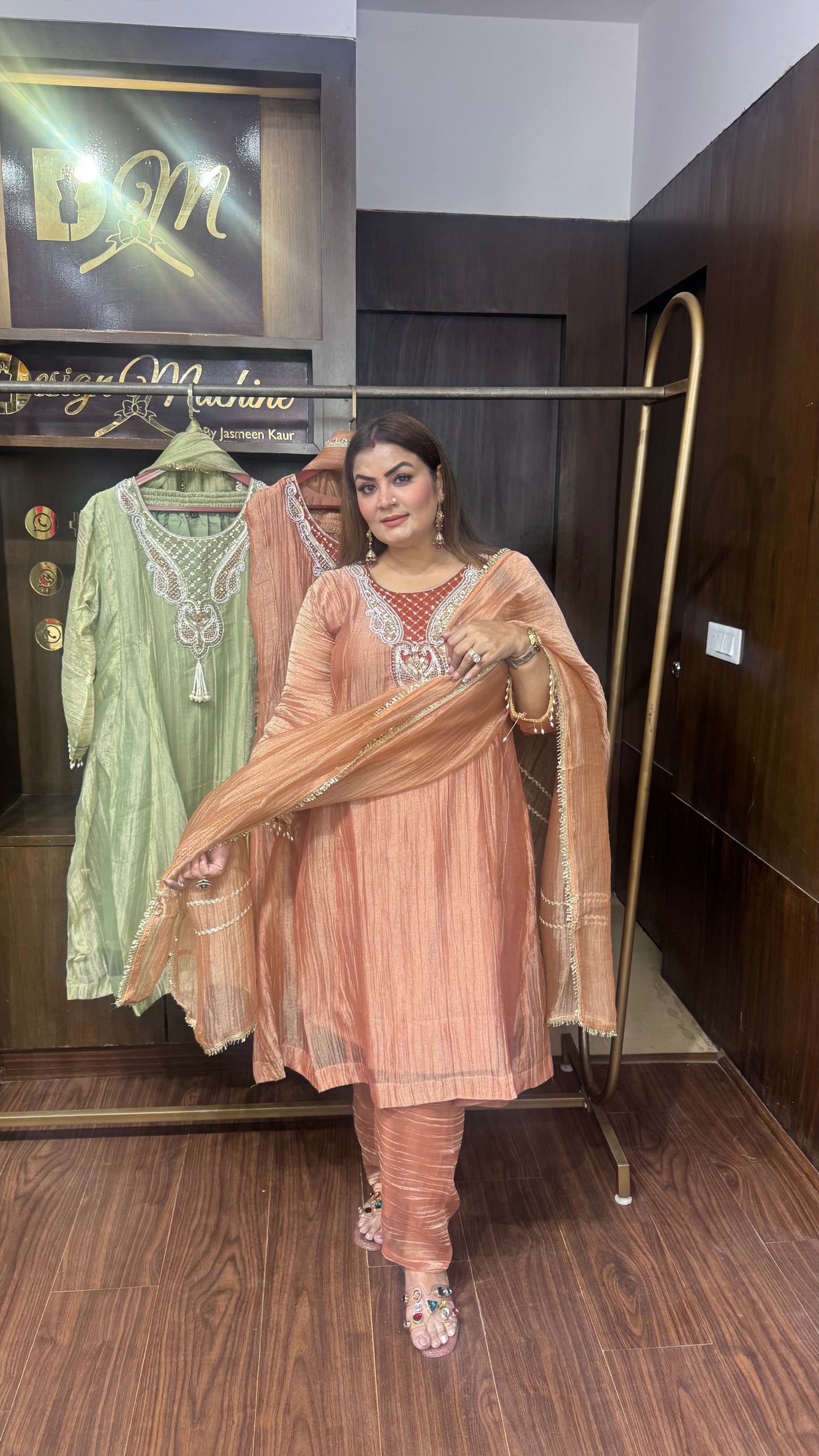 Gurlin (Glass Tissue Fabric Anarkali Suit)