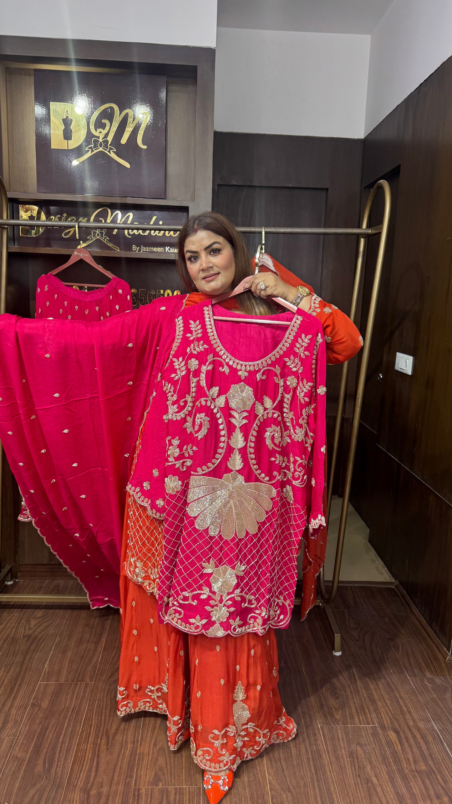 Ayesha (Pure Chinnon Sharara Suit)