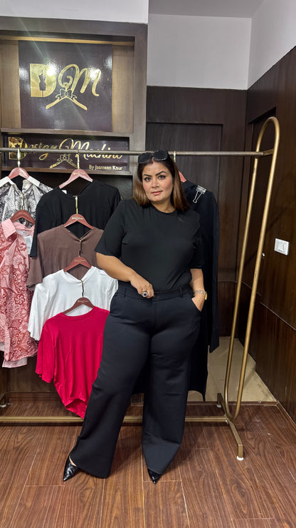 Lycra Top & Crepe Fabric Shirt