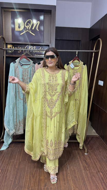 Pure Chunon Crepe Pakistani Suit